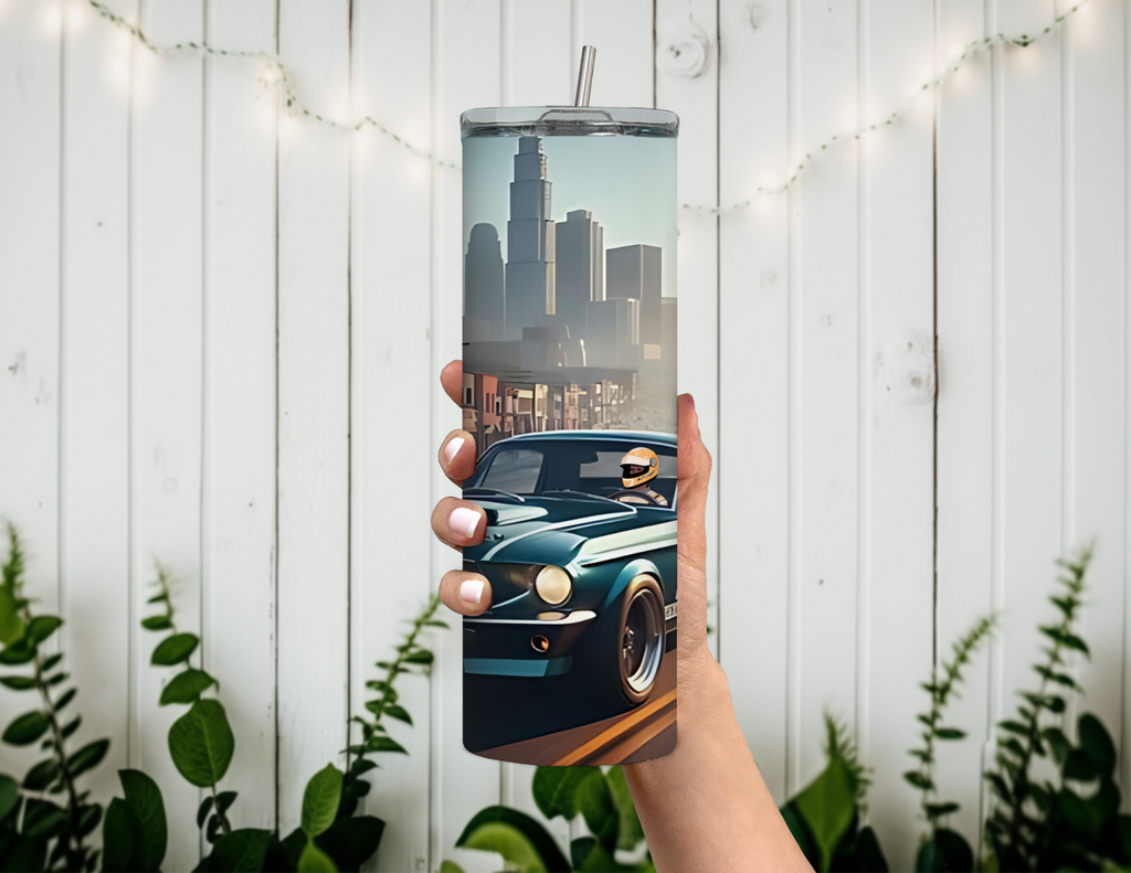 Street Car Pony 20 oz Skinny Sublimation Tumbler