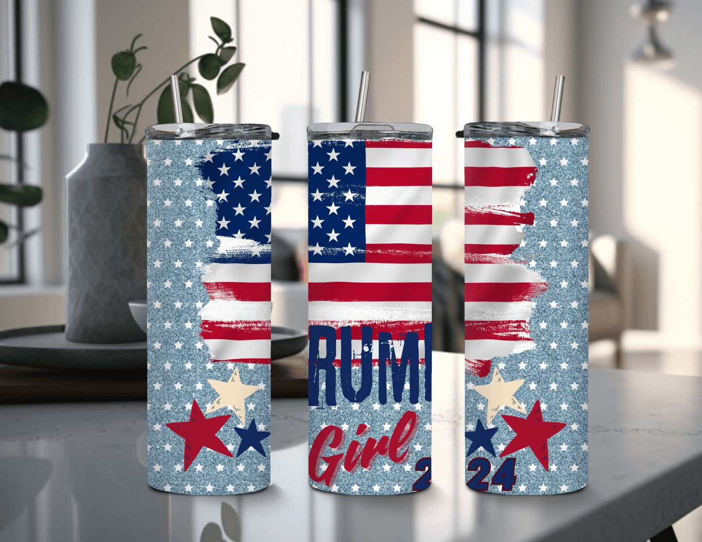 Vaso delgado de 20 oz Trump Girl 2024