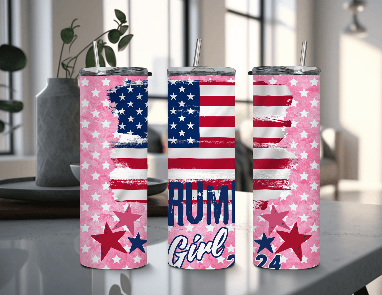 Vaso delgado de 20 oz Trump Girl 2024