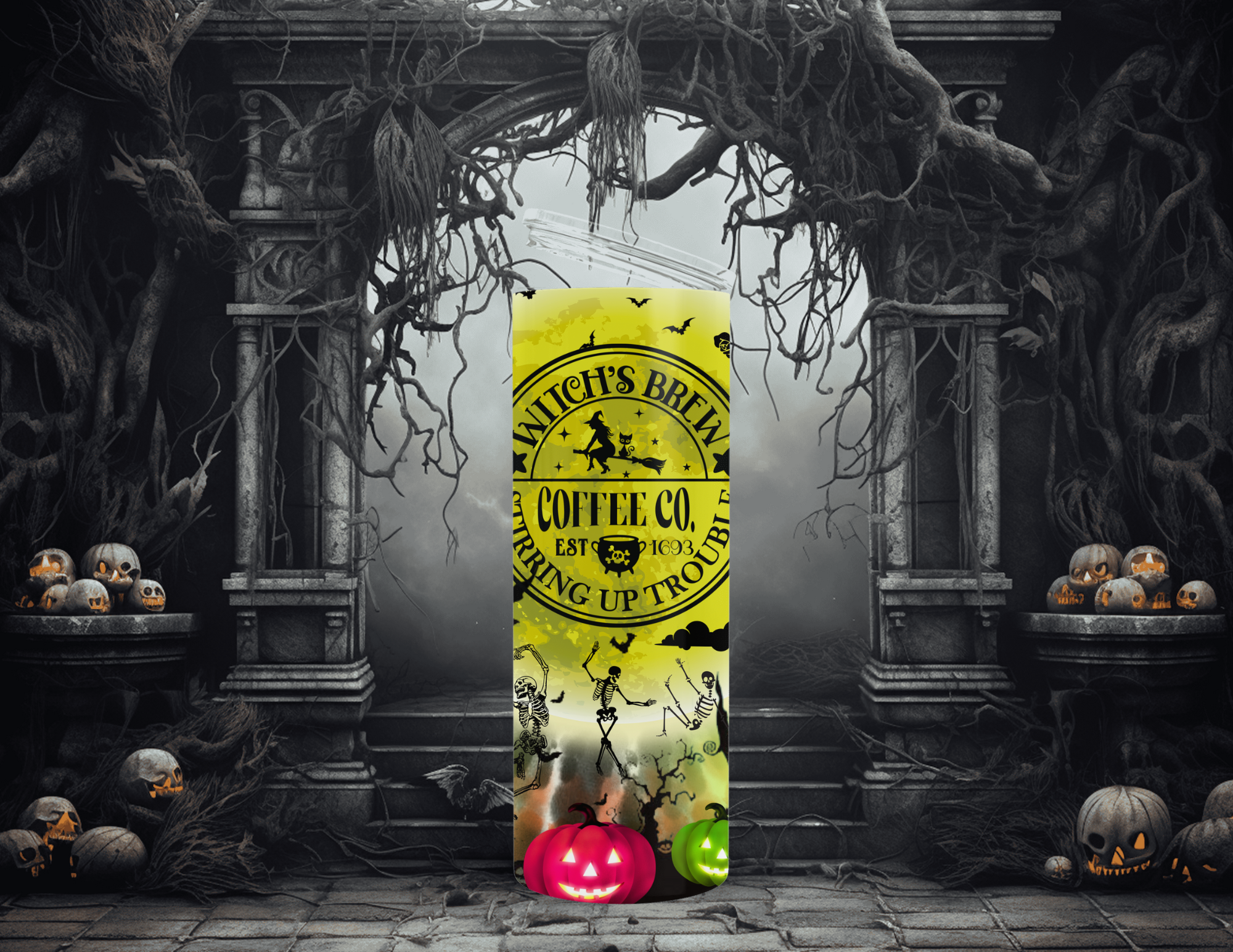 Vaso delgado de 20 oz de Witch's Brew Coffee