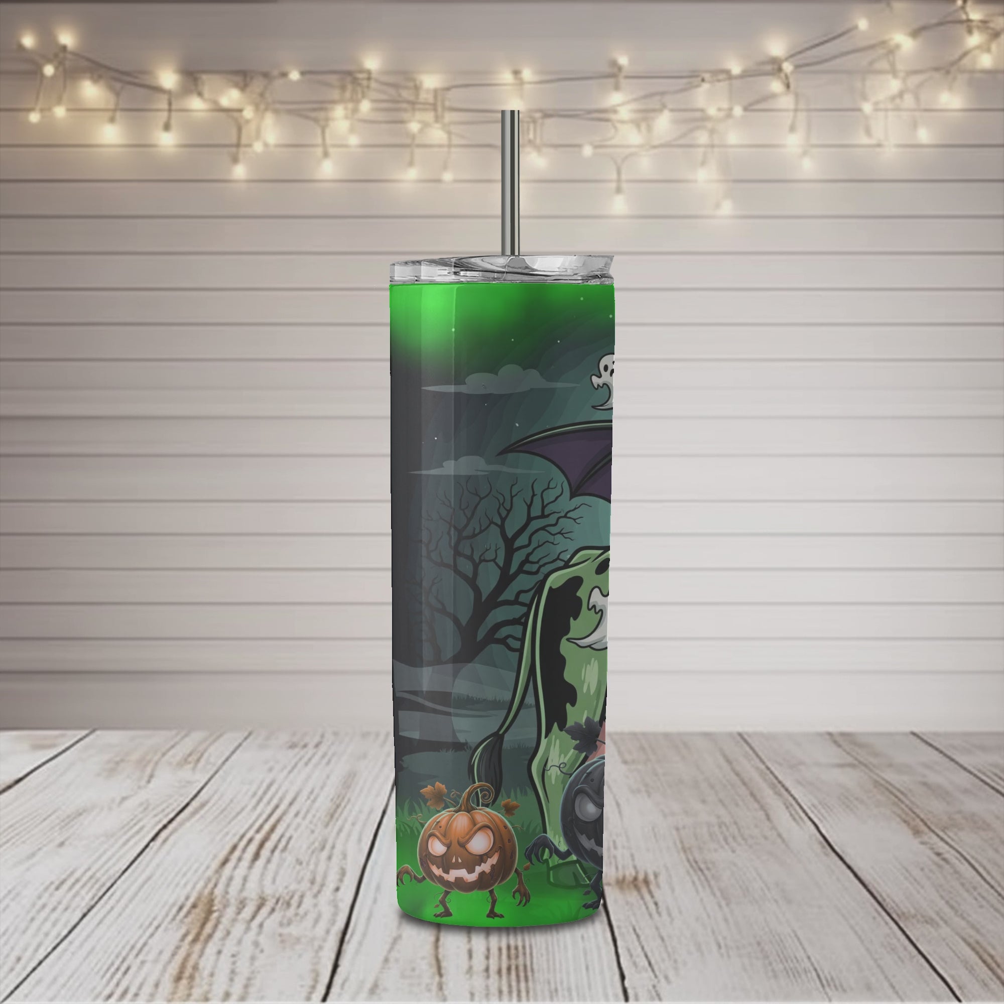 Halloween Alien Cow 20oz Skinny Sublimation Tumbler
