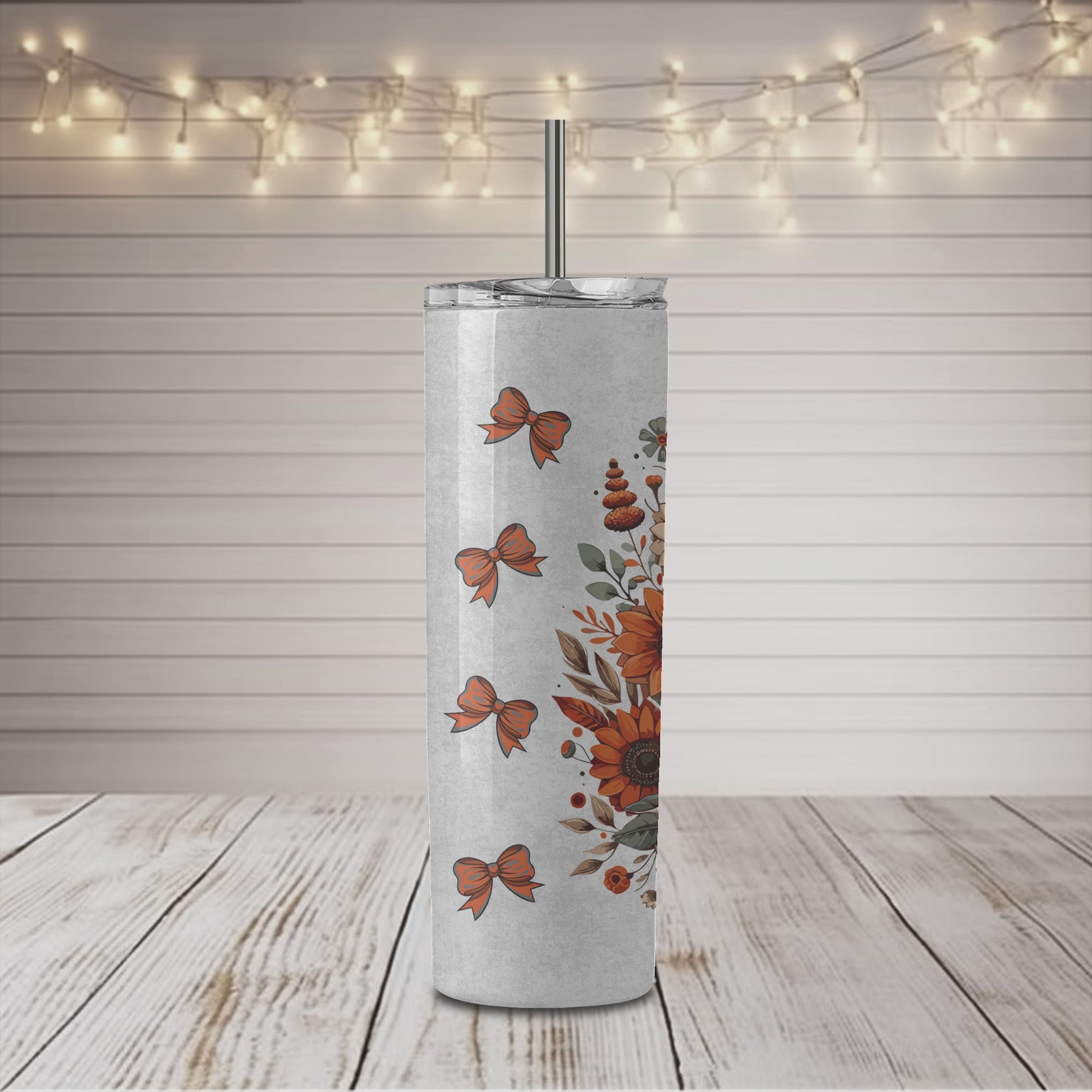 Halloween Ghost and Bows Tumbler