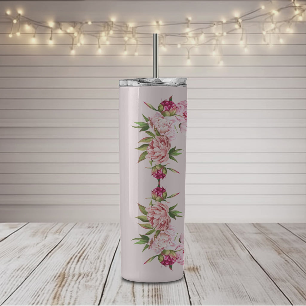 Personalized Wedding/Anniversary 20 oz Skinny Tumbler