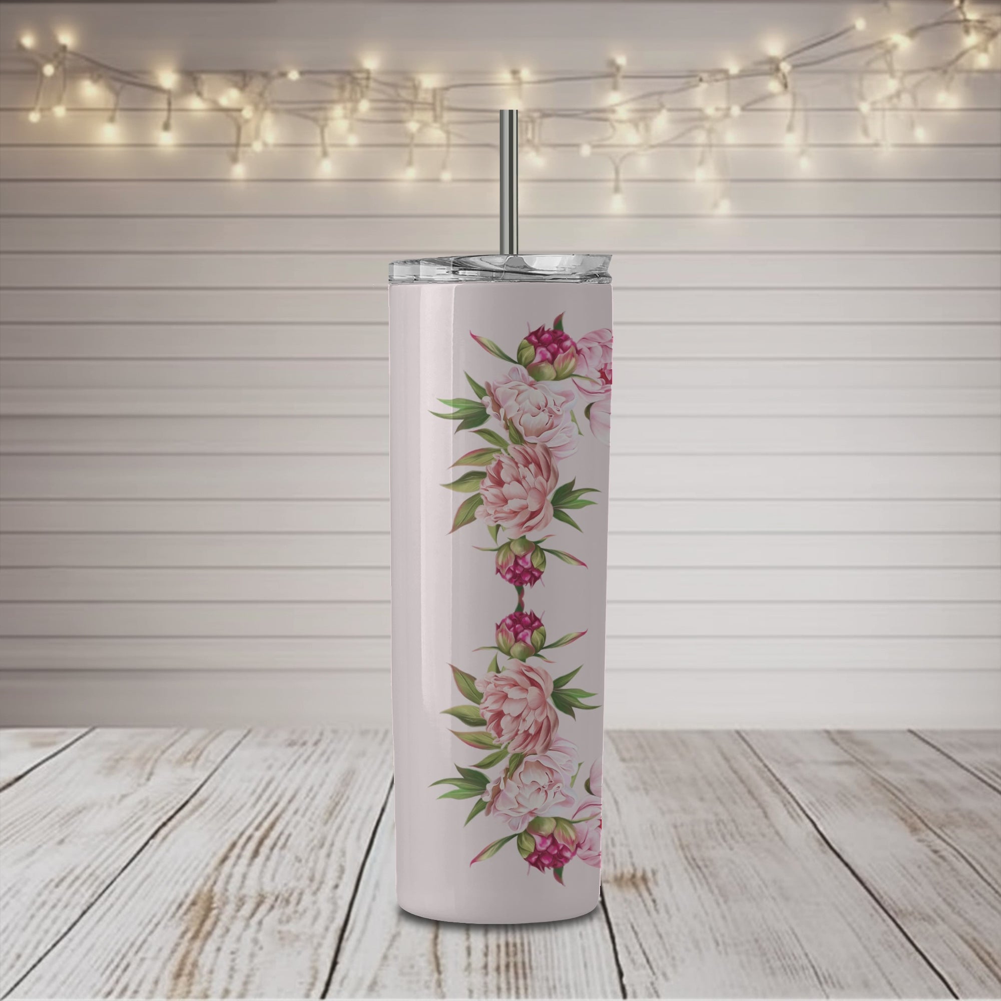 Personalized Wedding/Anniversary 20 oz Skinny Tumbler