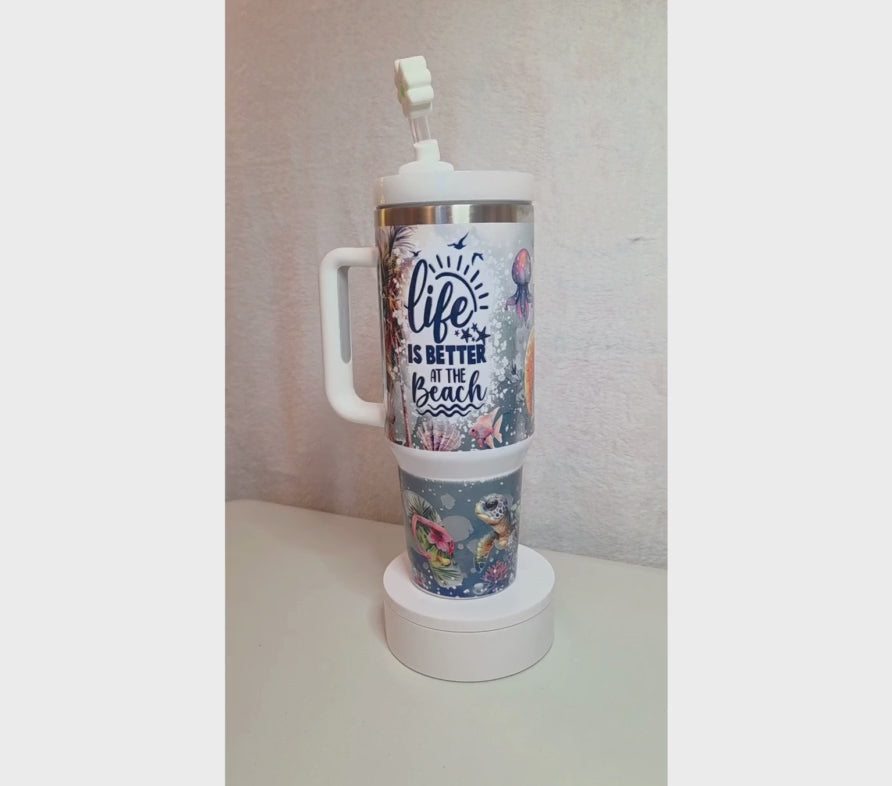 40 oz Tumbler Gift Set Life is Better at the Beach
