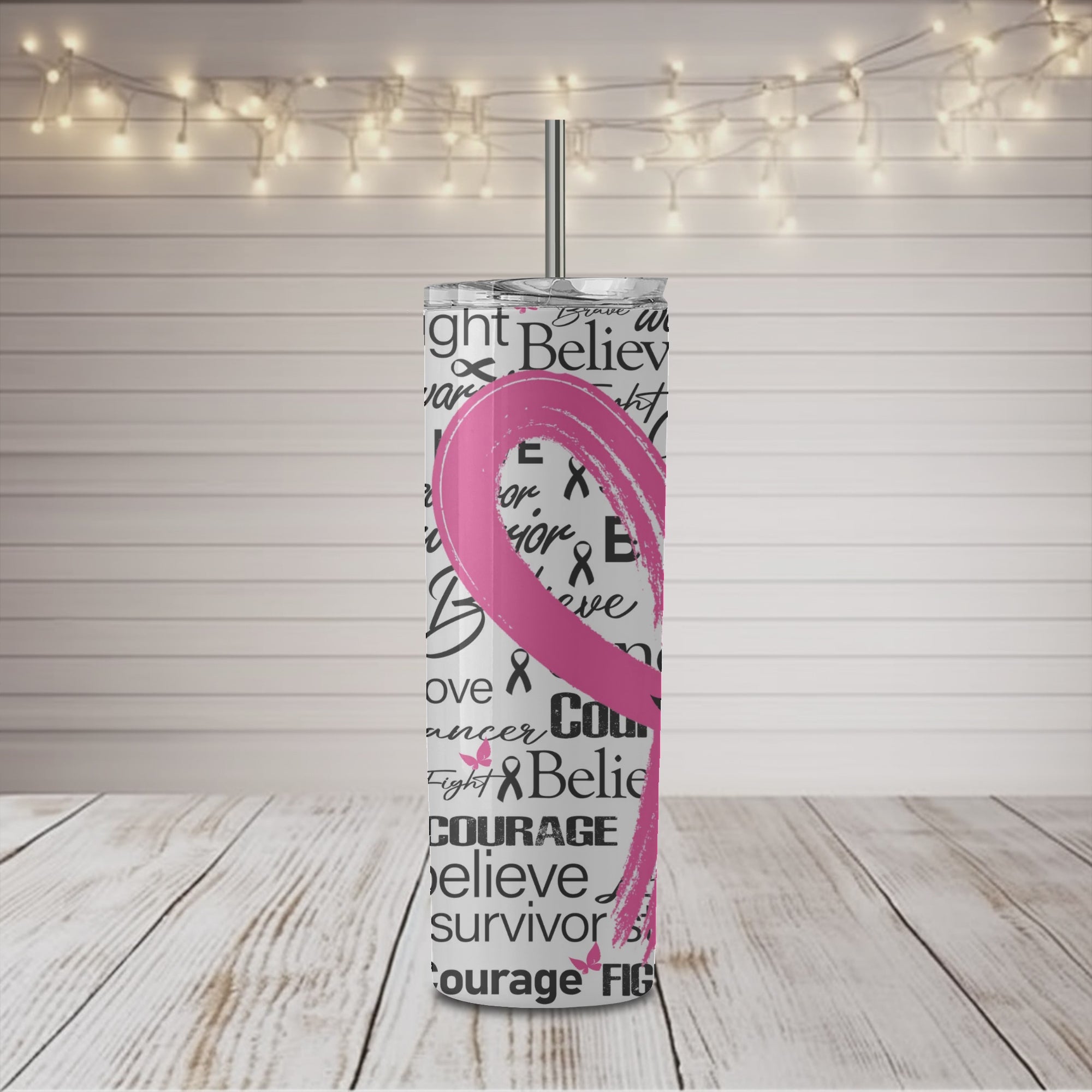 Cancer Awareness 20 oz Skinny Tumbler