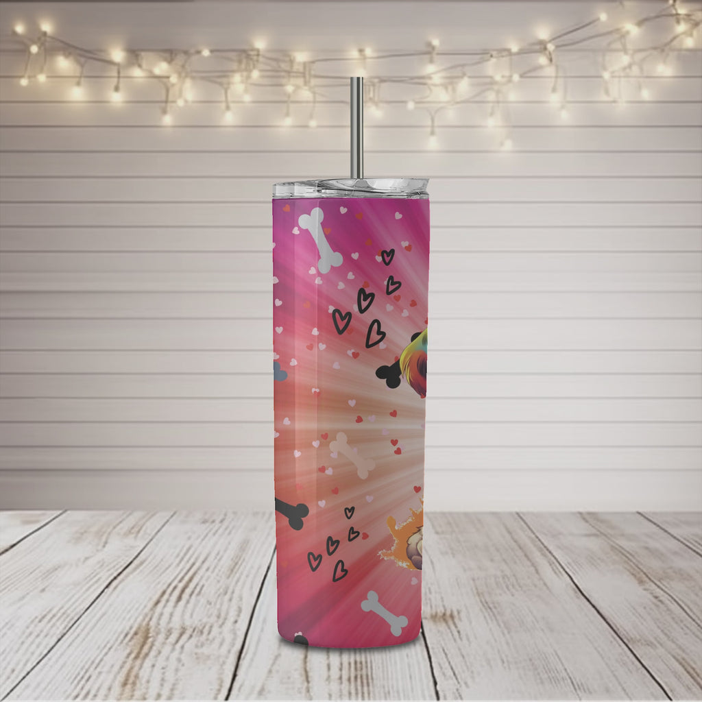 Puppy Love 20 oz Skinny Tumbler