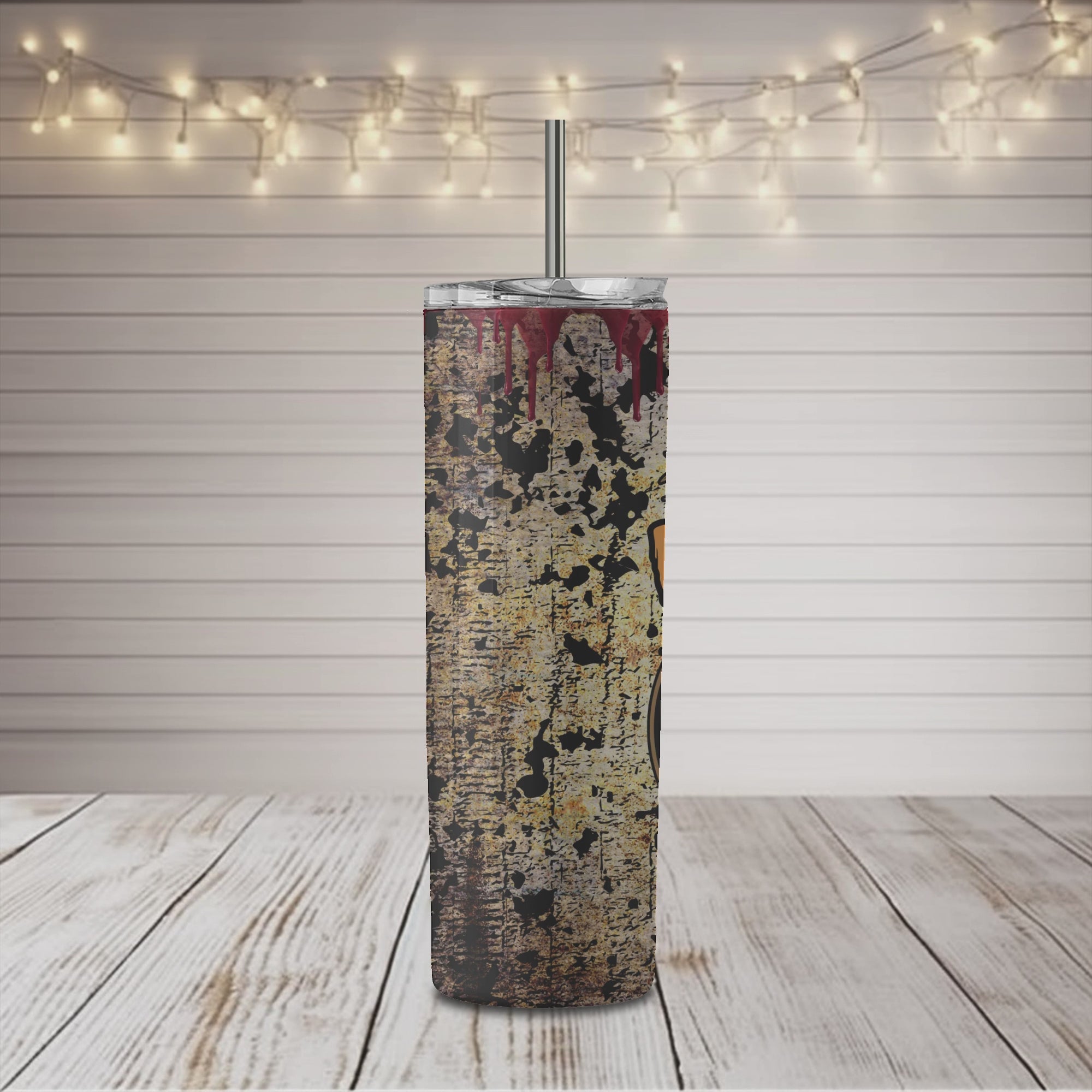Horror Character Vintage Style 20oz Skinny Sublimation Tumbler