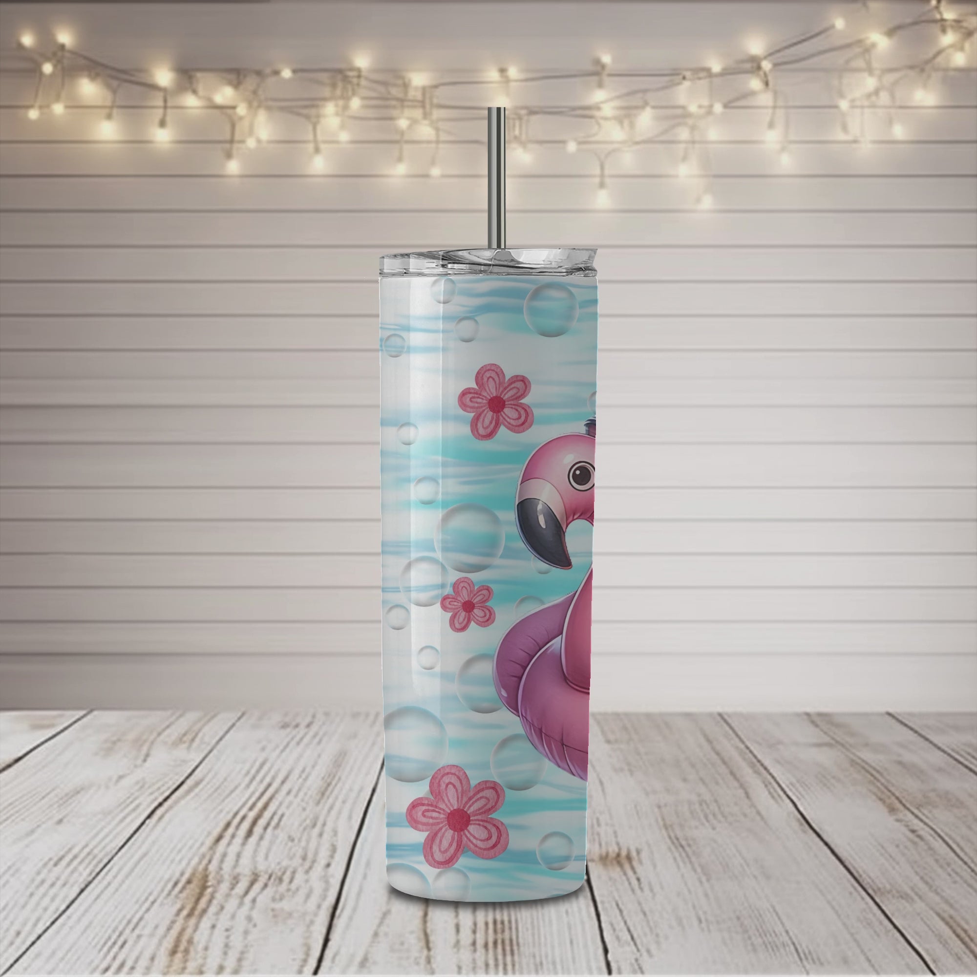 Cow and Flamingo 20 oz Skinny Tumbler