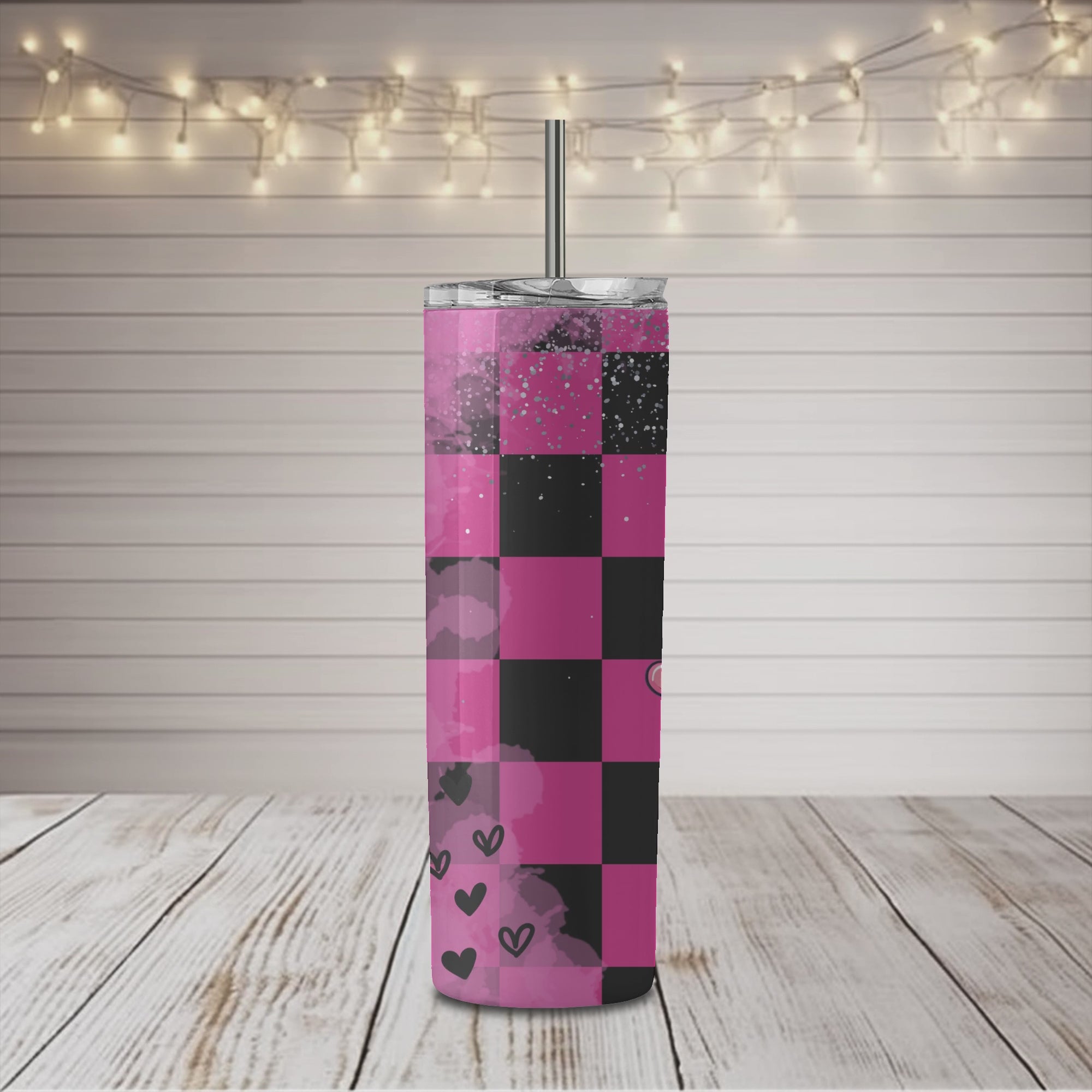 Vaso delgado de 20 oz con la frase "Be My Boo" de Valentine