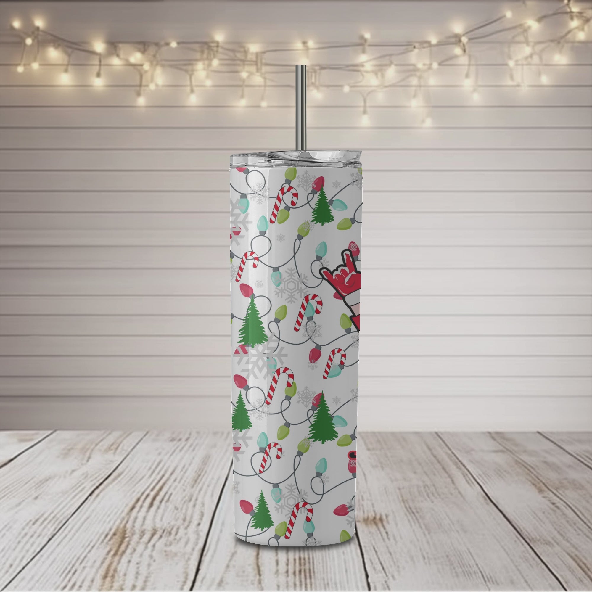 Christmas Santa Sleigher 20 oz Skinny Tumbler
