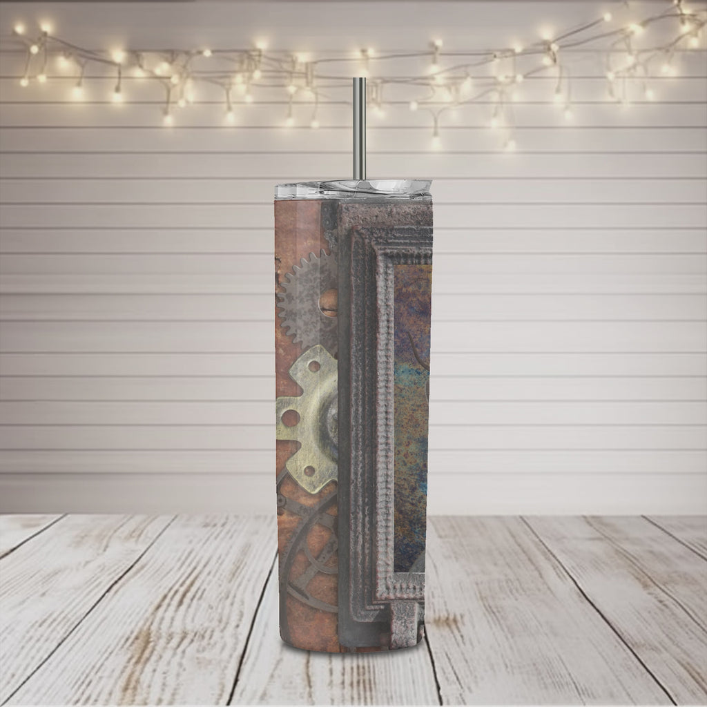 Vaso delgado vintage Steampunk Cat de 20 oz