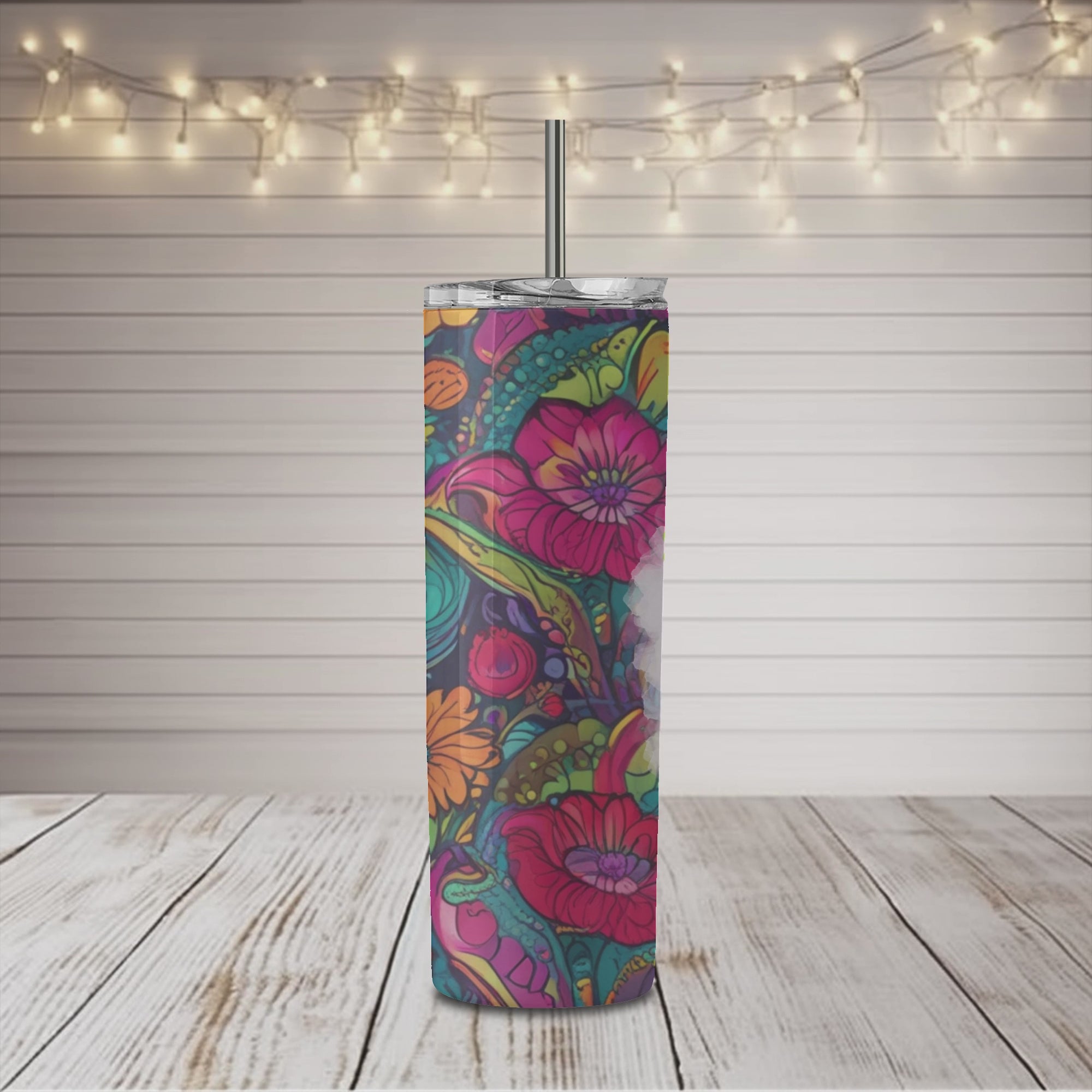 Mom Tumbler Bright Colors 20 oz Skinny Tumbler