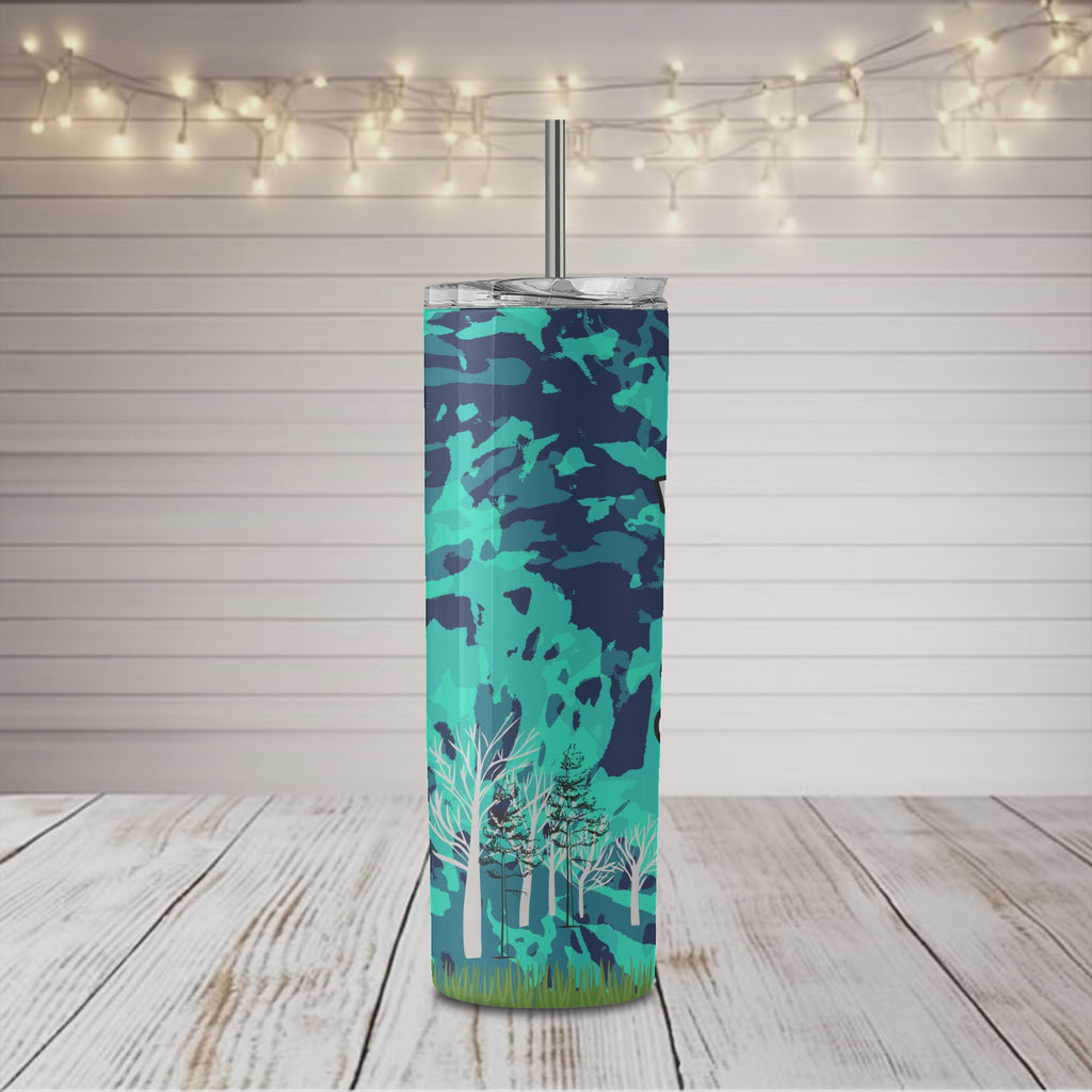 I Don't Need Therapy I Just Need to go Camping with My Dog 20 oz Skinny Tumbler