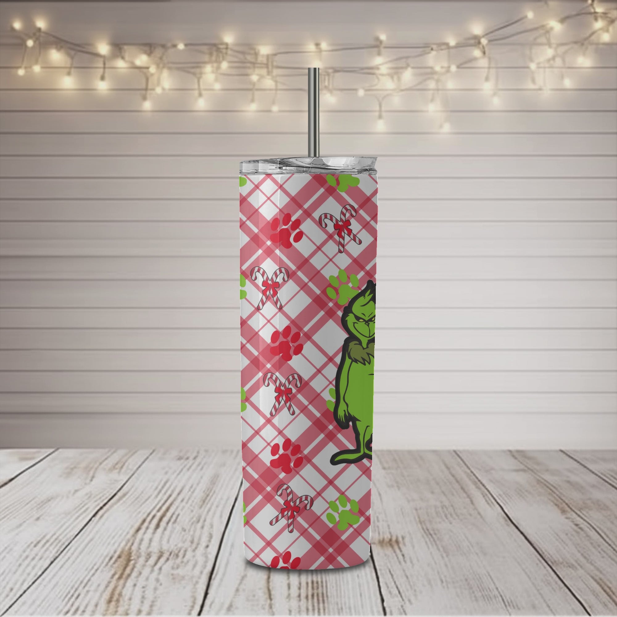 Christmas Cartoon Dog 20 oz Skinny Tumbler