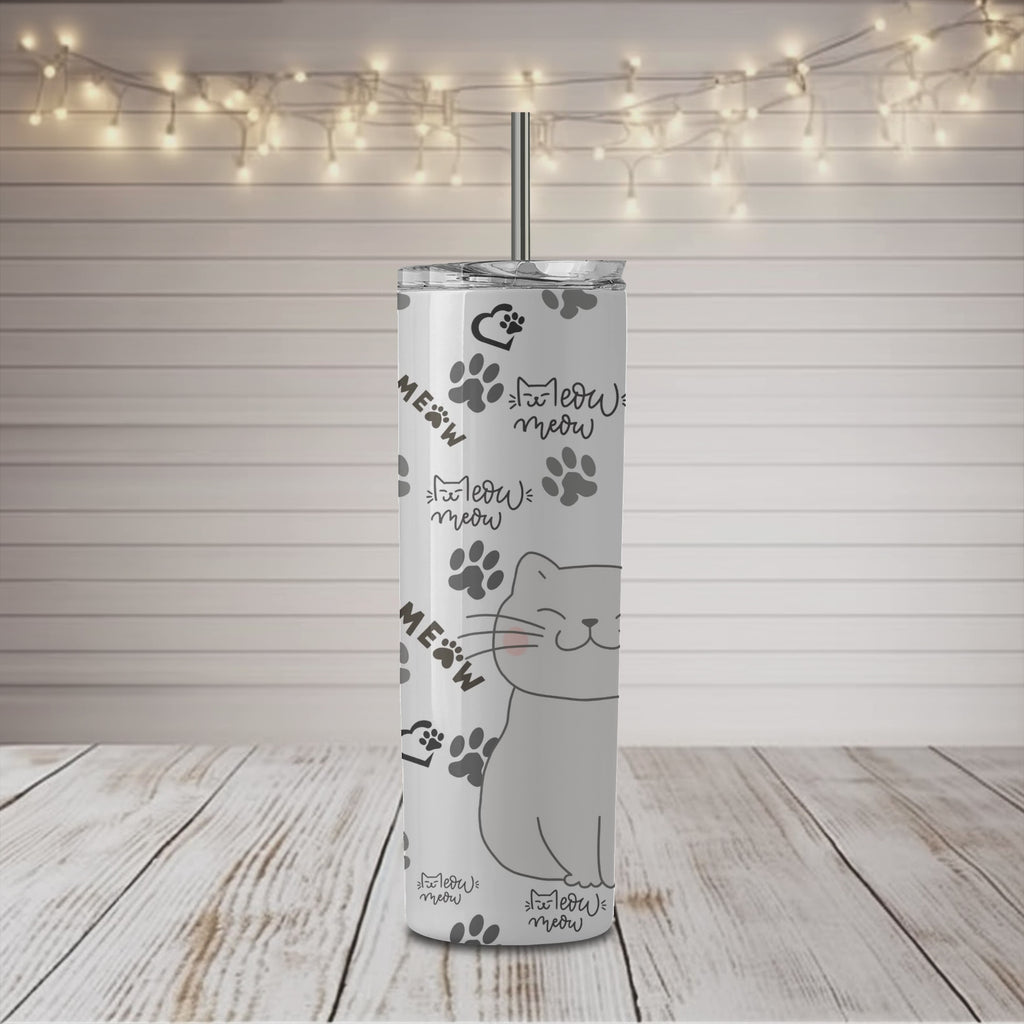 Meow Meow Cats 20 oz Skinny Tumbler