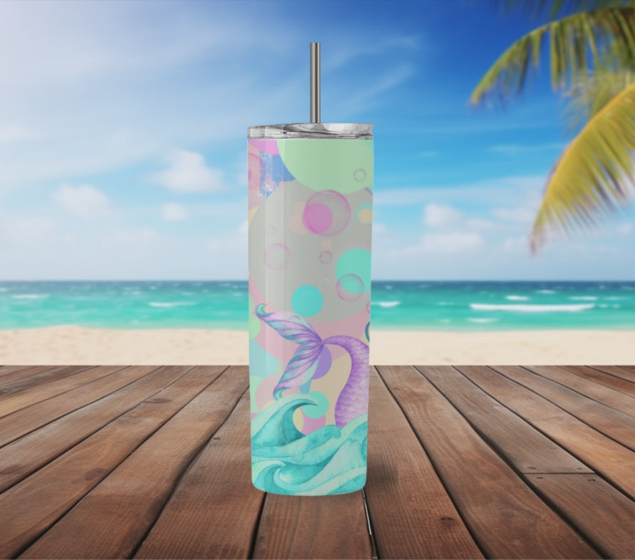 Mermaid Vibes 20 oz Skinny Tumbler