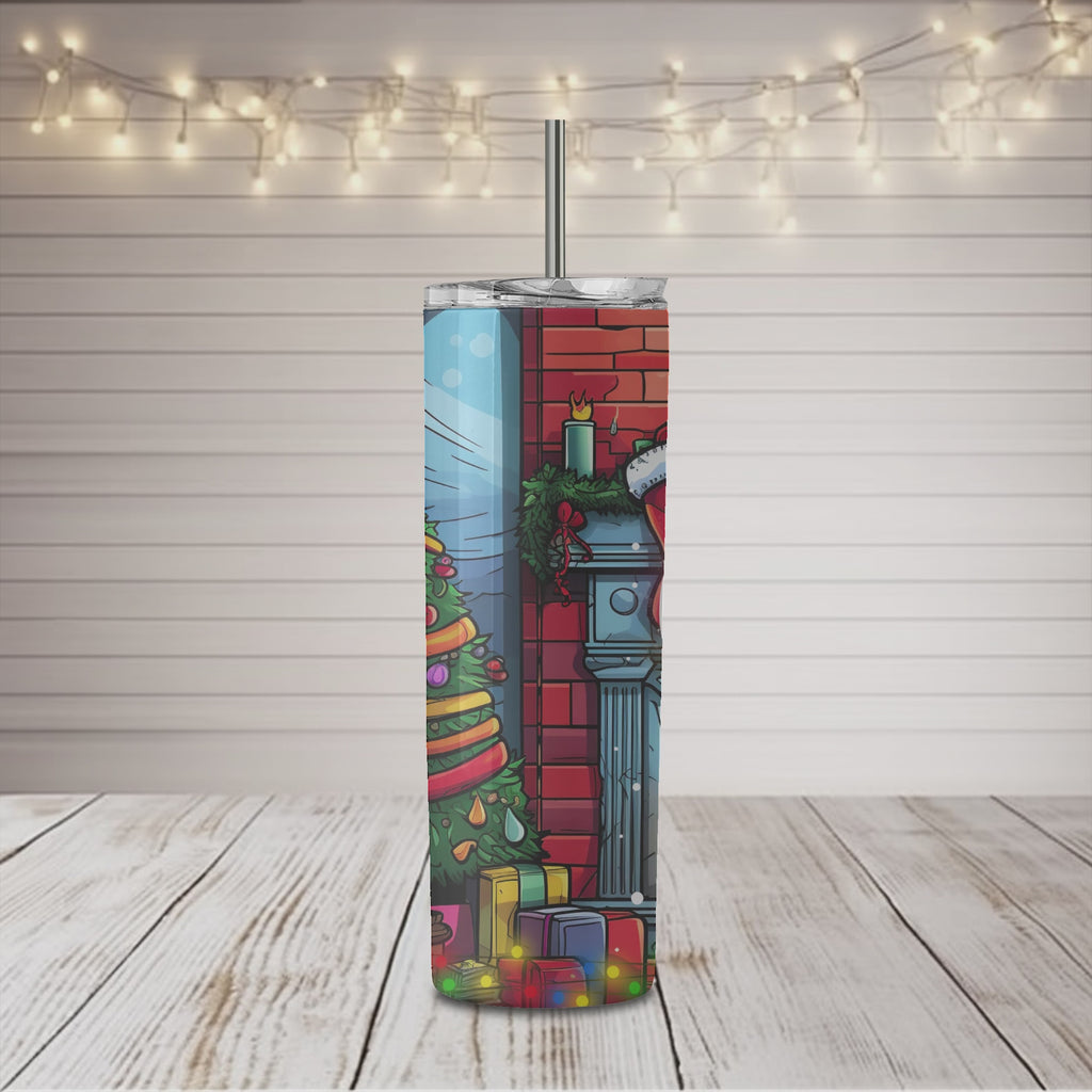 Merry Catmas 20 oz Skinny Tumbler