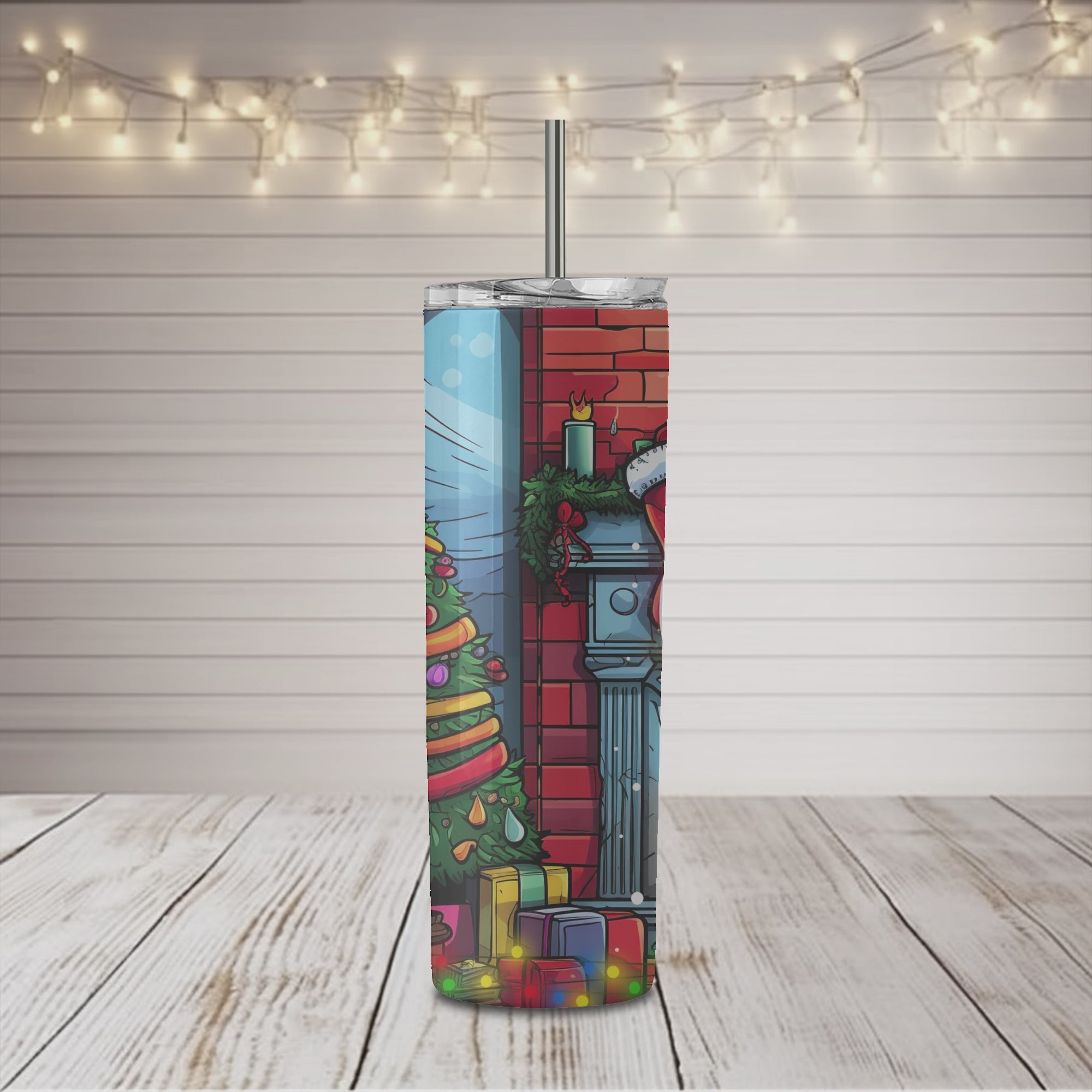 Merry Catmas 20 oz Skinny Tumbler