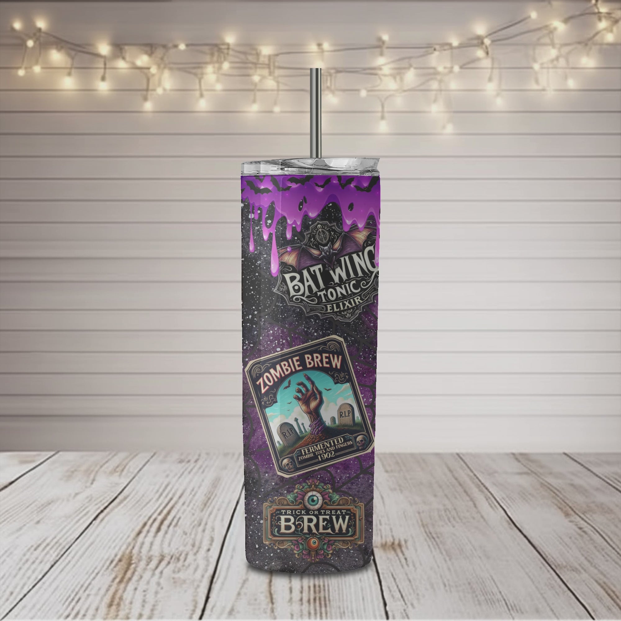 Mezcla de cerveza para Halloween, vaso delgado de 20 oz