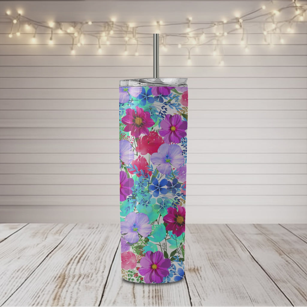 Bright Spring Flowers 20 oz Skinny Tumbler
