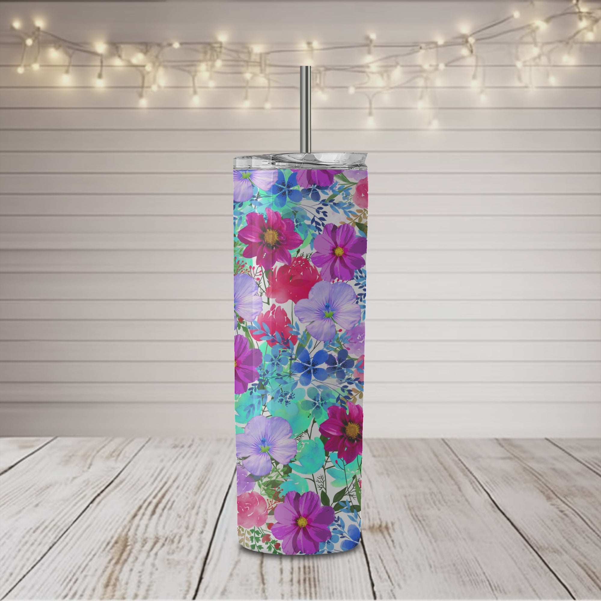 Bright Spring Flowers 20 oz Skinny Tumbler