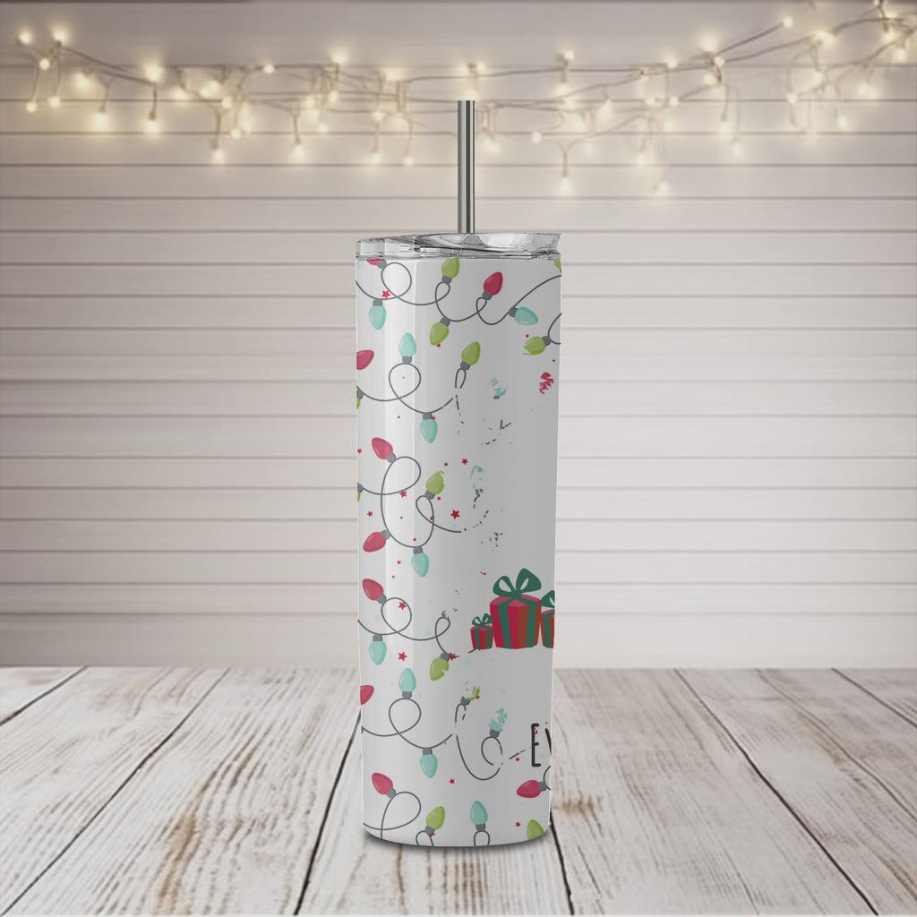 It's Fine I'm Fine Christmas Cat 20 oz Skinny Tumbler