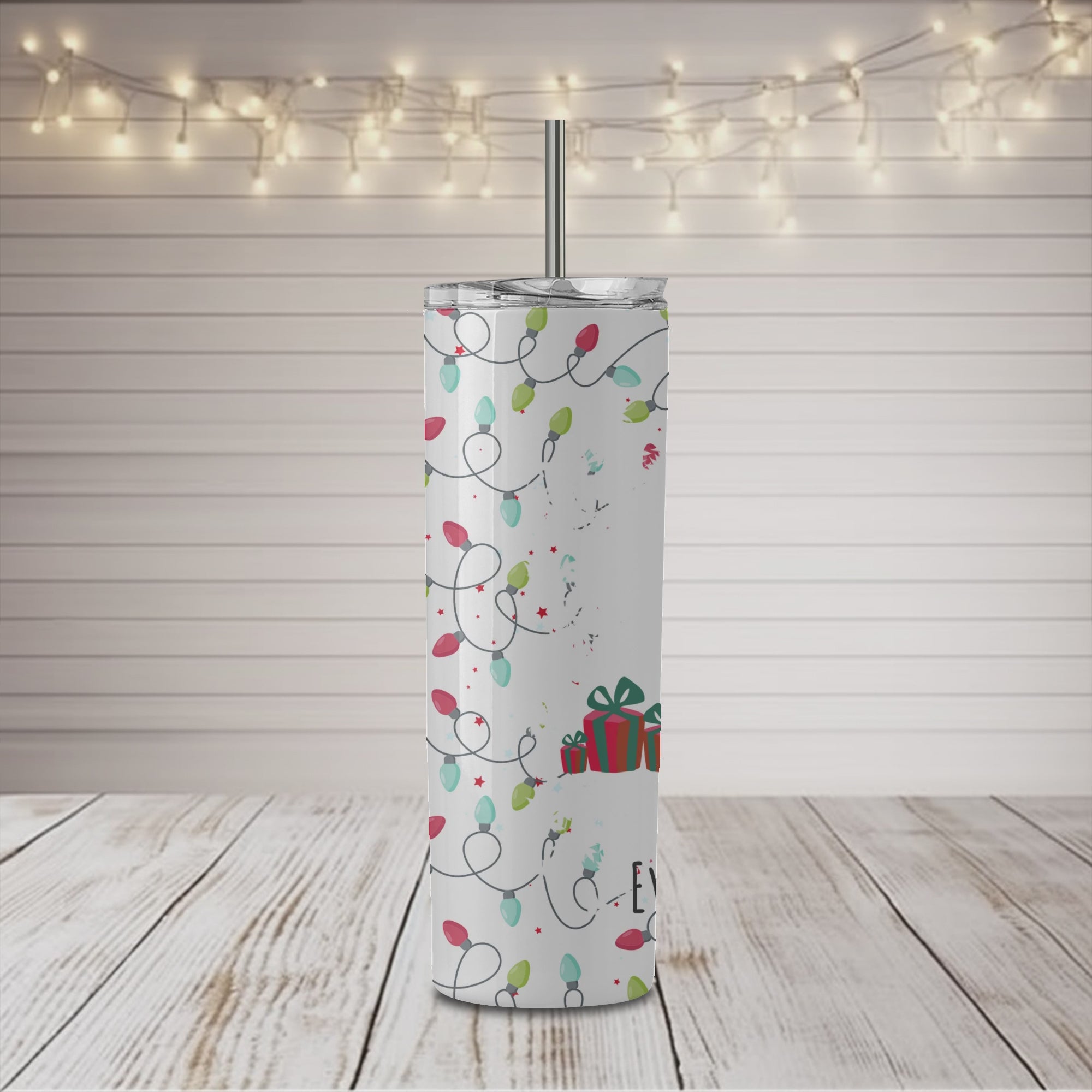 It's Fine I'm Fine Christmas Cat 20 oz Skinny Tumbler