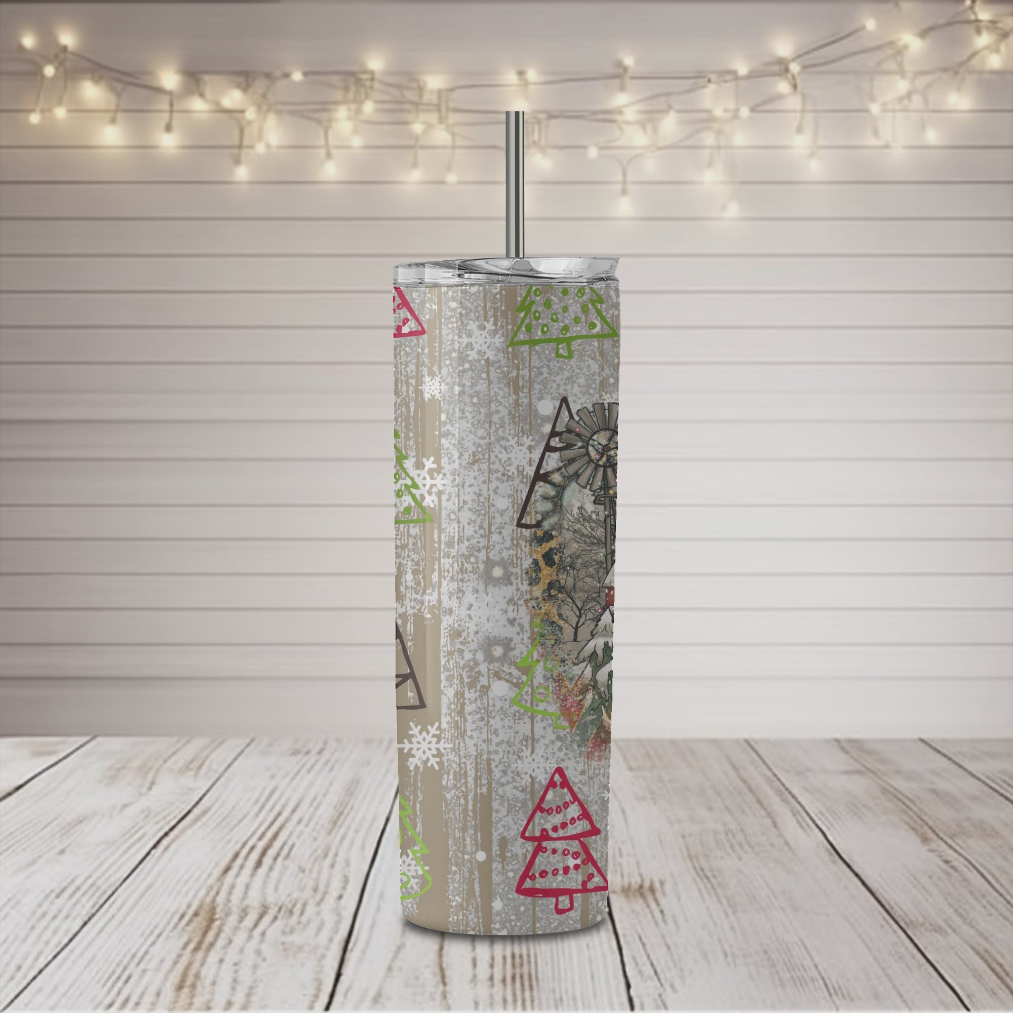 Small Town Christmas 20 oz Skinny Tumbler