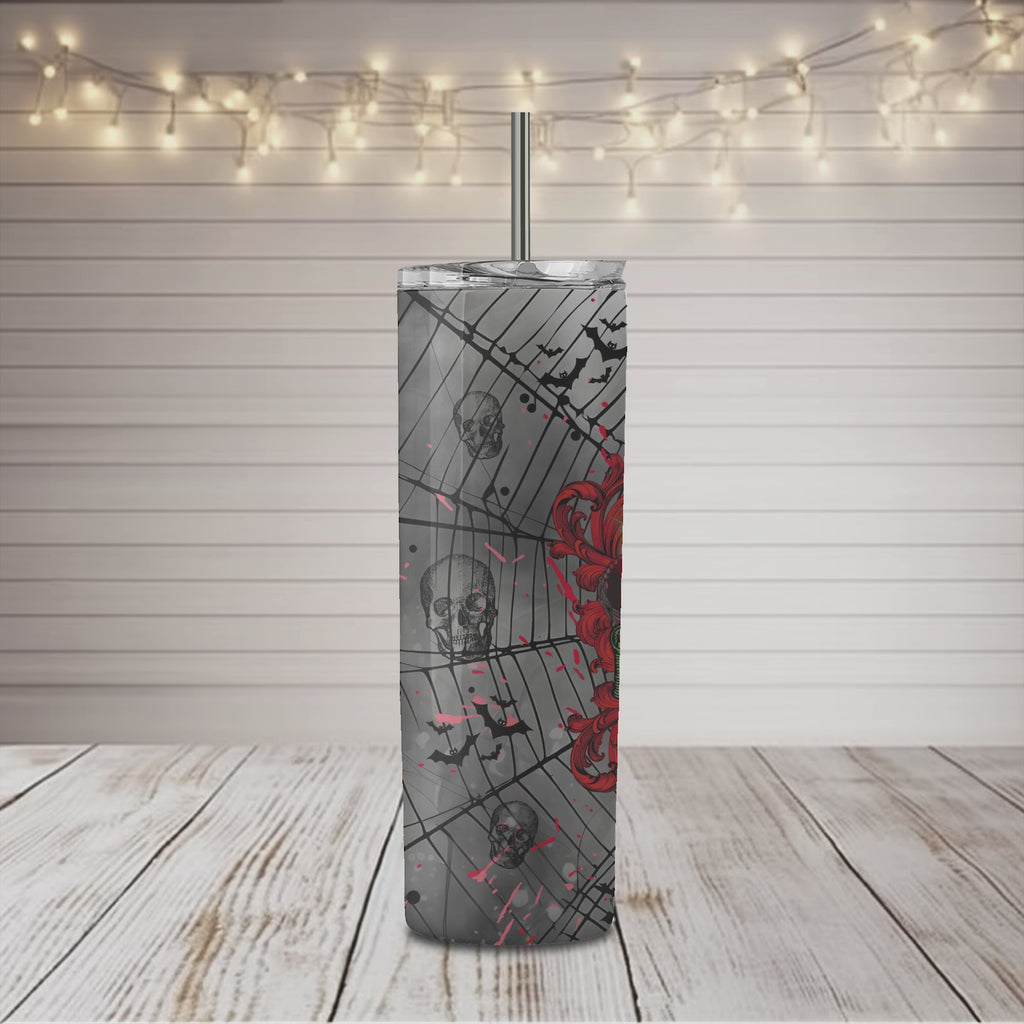 Horror Character Welcome to Halloween 20oz Skinny Sublimation Tumbler