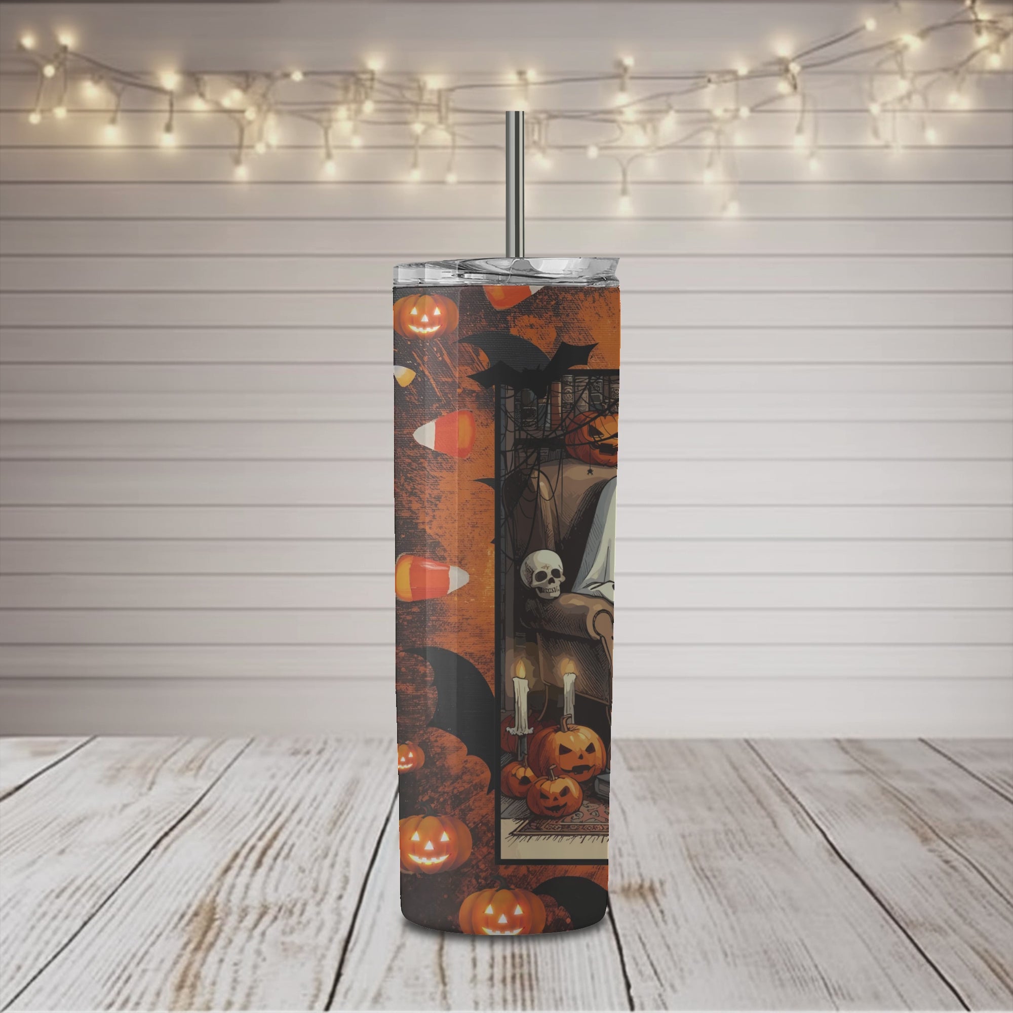 Halloween Ghostly Books Tumbler