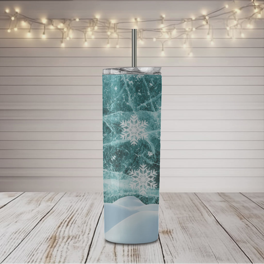 Penguin with Snow 20 oz Skinny Tumbler