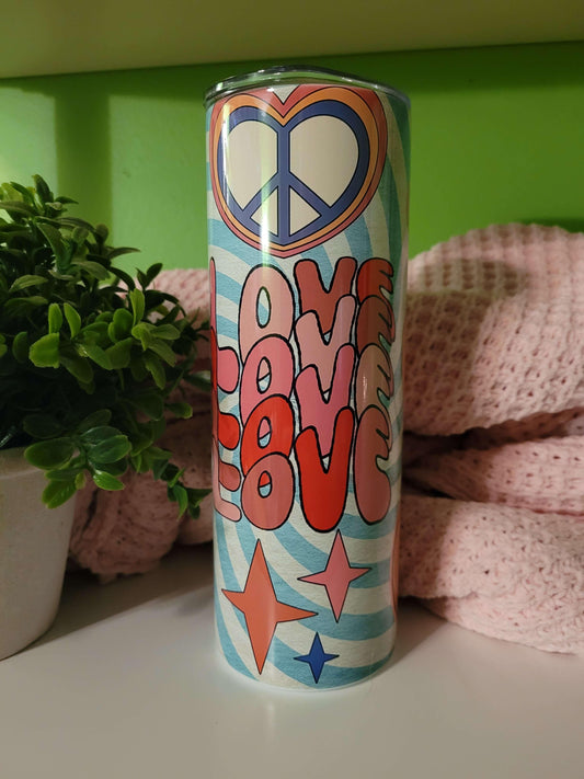 Retro Love 20 oz Skinny Tumbler