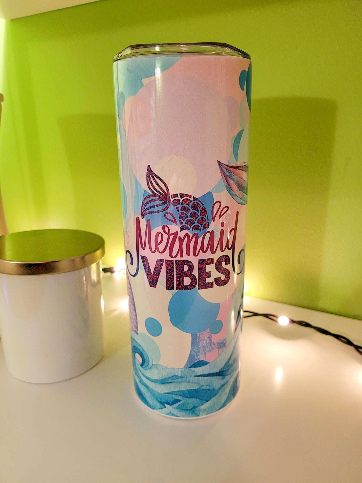 Mermaid Vibes 20 oz Skinny Tumbler