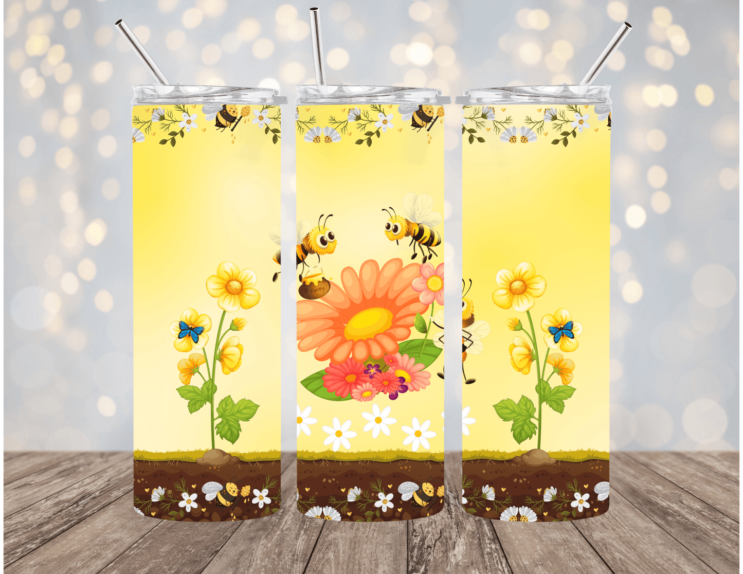 Bee Days 20 oz Skinny Tumbler