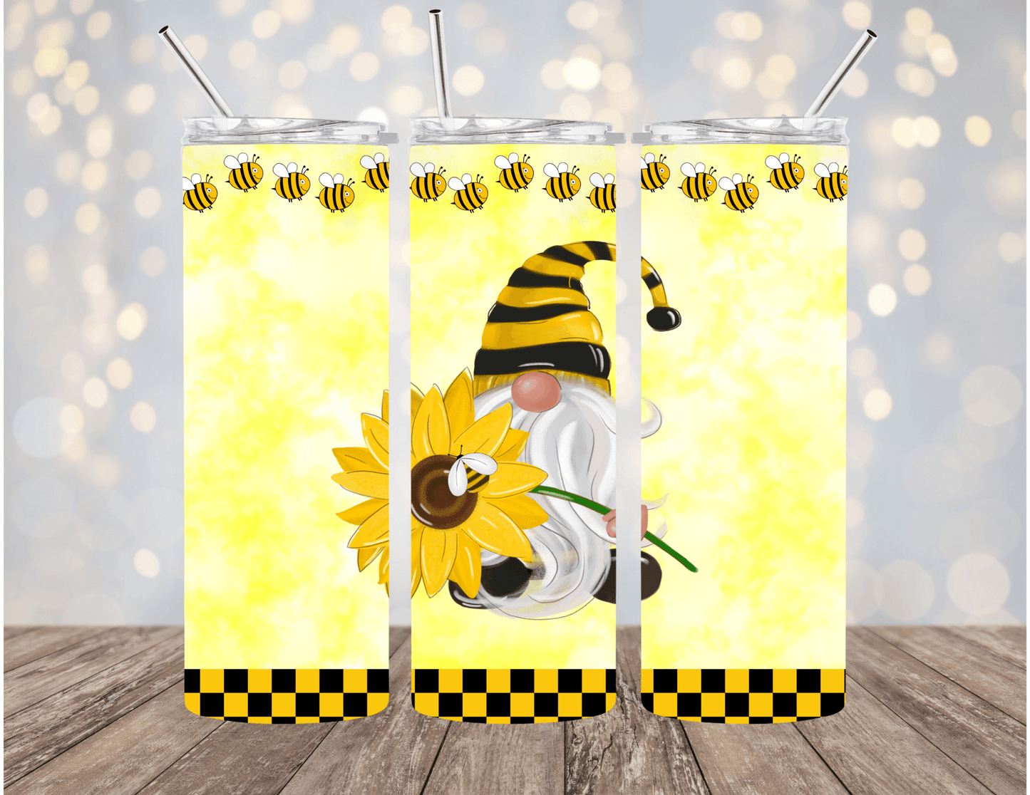 Bee Gnome 20 oz Skinny Tumbler