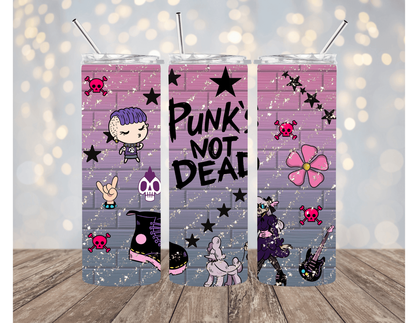 Punk's not Dead 20 oz Skinny Tumbler